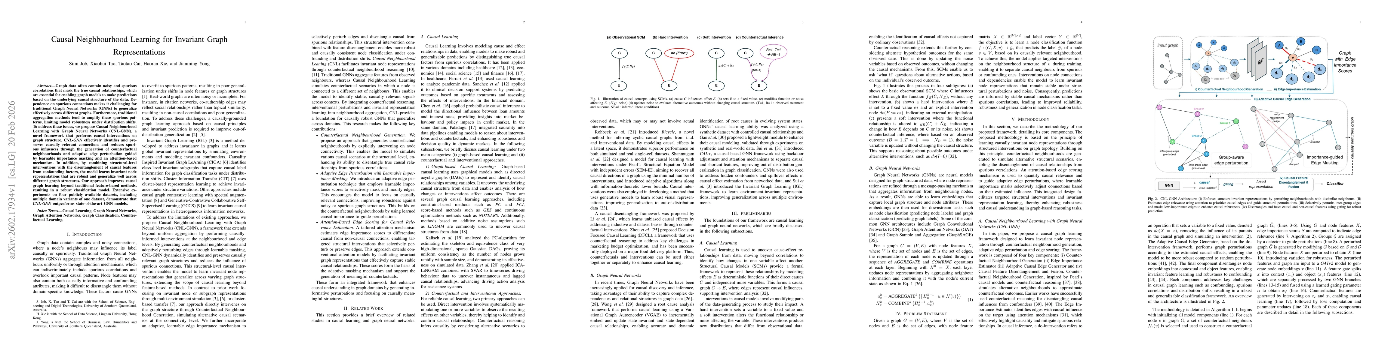 Thumbnail for Causal Neighbourhood Learning for Invariant Graph Representations