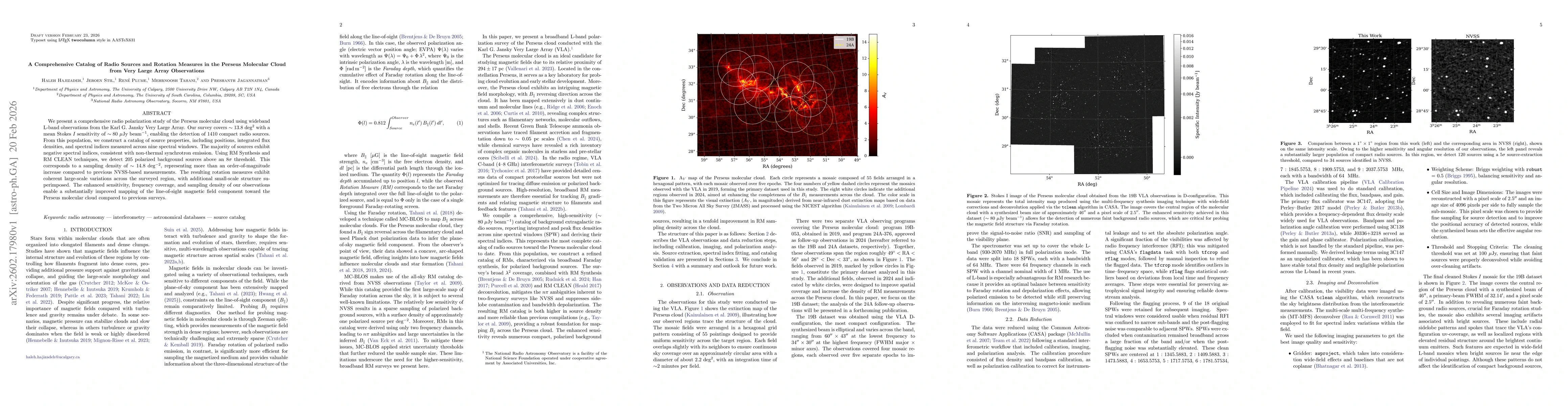 Thumbnail for A Comprehensive Catalog of Radio Sources and Rotation Measures in the Perseus Molecular Cloud from Very Large Array Observations