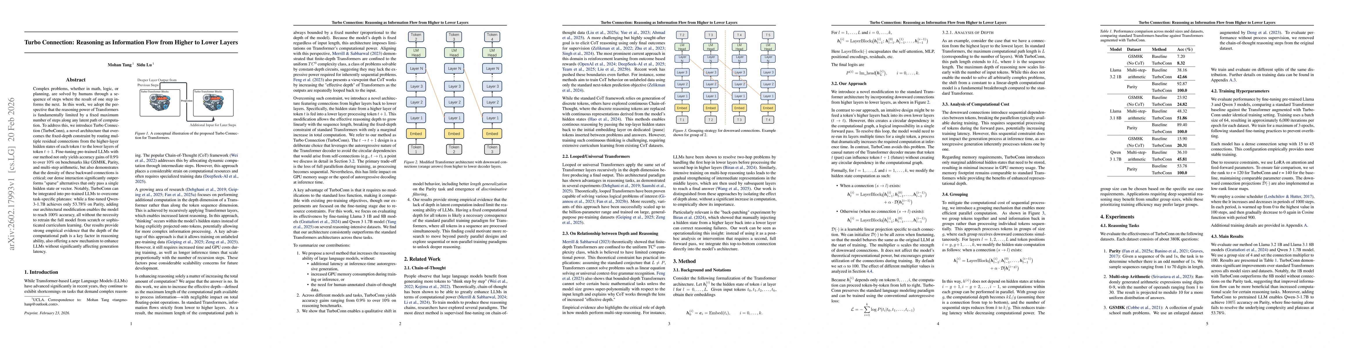 Thumbnail for Turbo Connection: Reasoning as Information Flow from Higher to Lower Layers