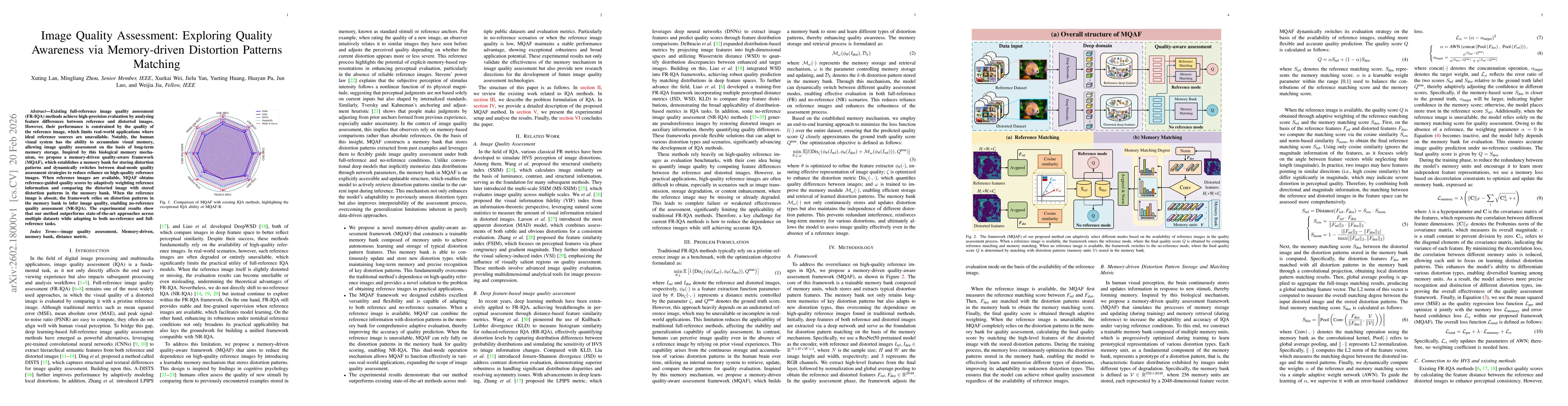 Thumbnail for Image Quality Assessment: Exploring Quality Awareness via Memory-driven Distortion Patterns Matching