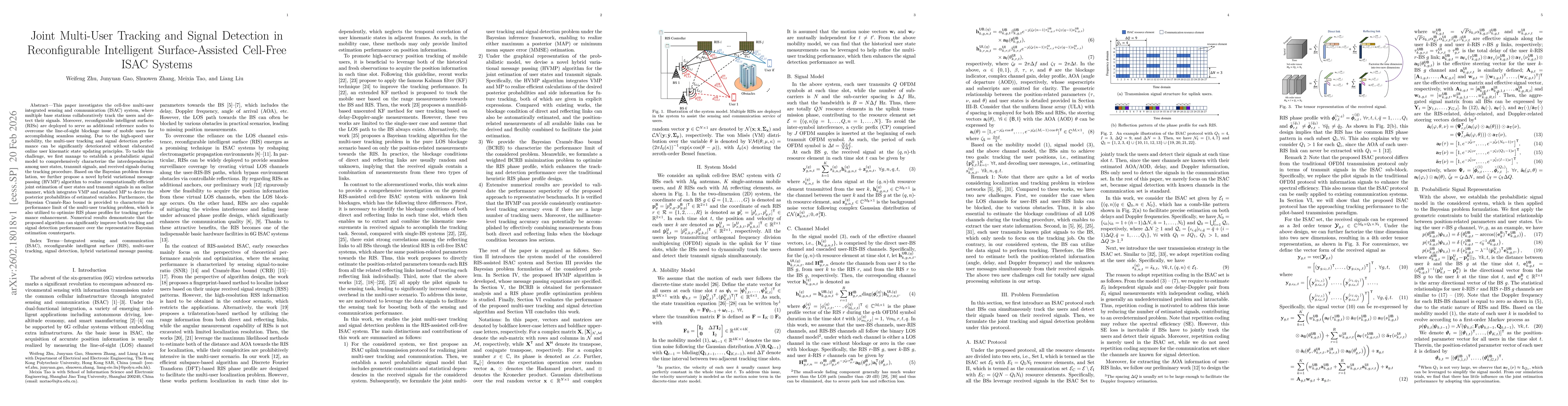 Thumbnail for Joint Multi-User Tracking and Signal Detection in Reconfigurable Intelligent Surface-Assisted Cell-Free ISAC Systems