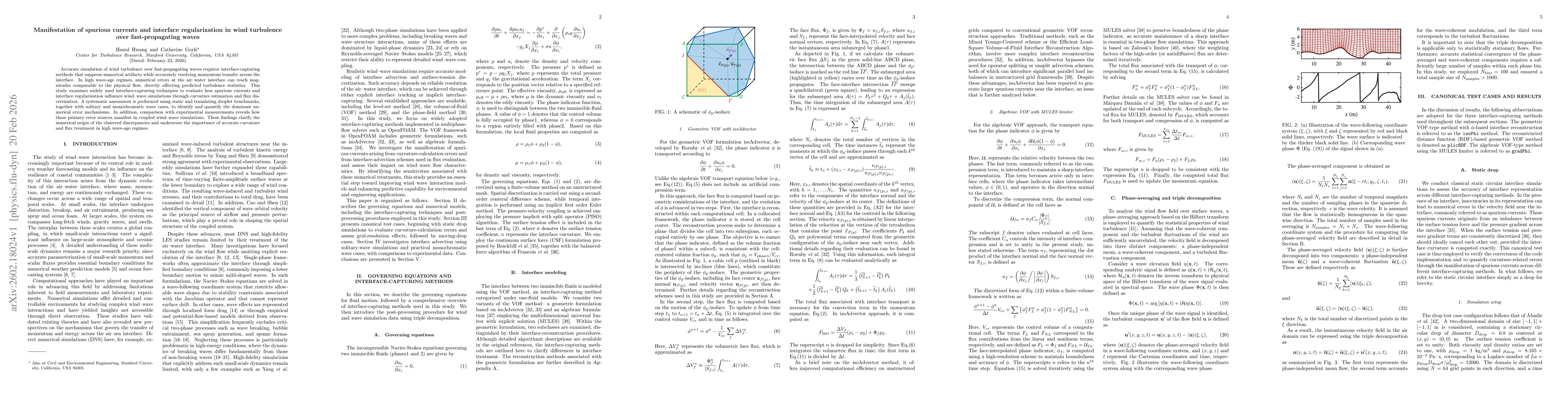 Thumbnail for Manifestation of spurious currents and interface regularization in wind turbulence over fast-propagating waves