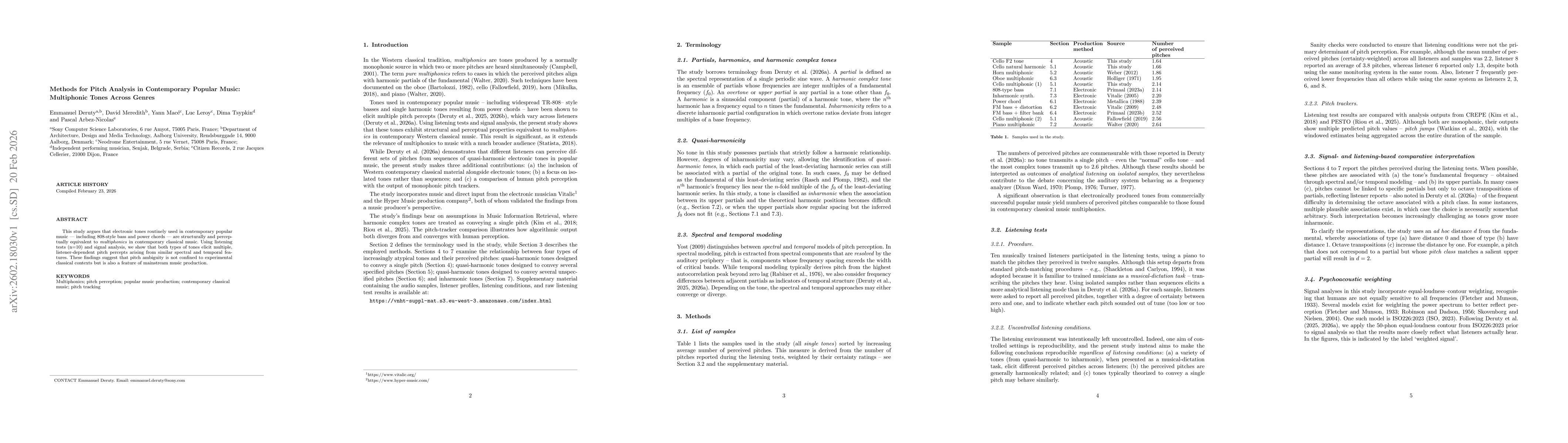 Thumbnail for Methods for Pitch Analysis in Contemporary Popular Music: Multiphonic Tones Across Genres