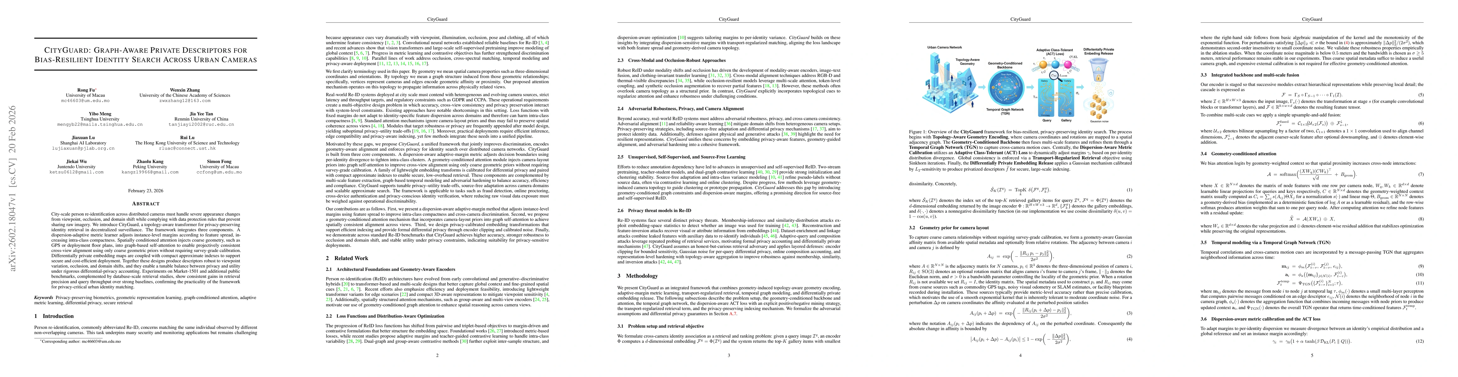 Thumbnail for CityGuard: Graph-Aware Private Descriptors for Bias-Resilient Identity Search Across Urban Cameras