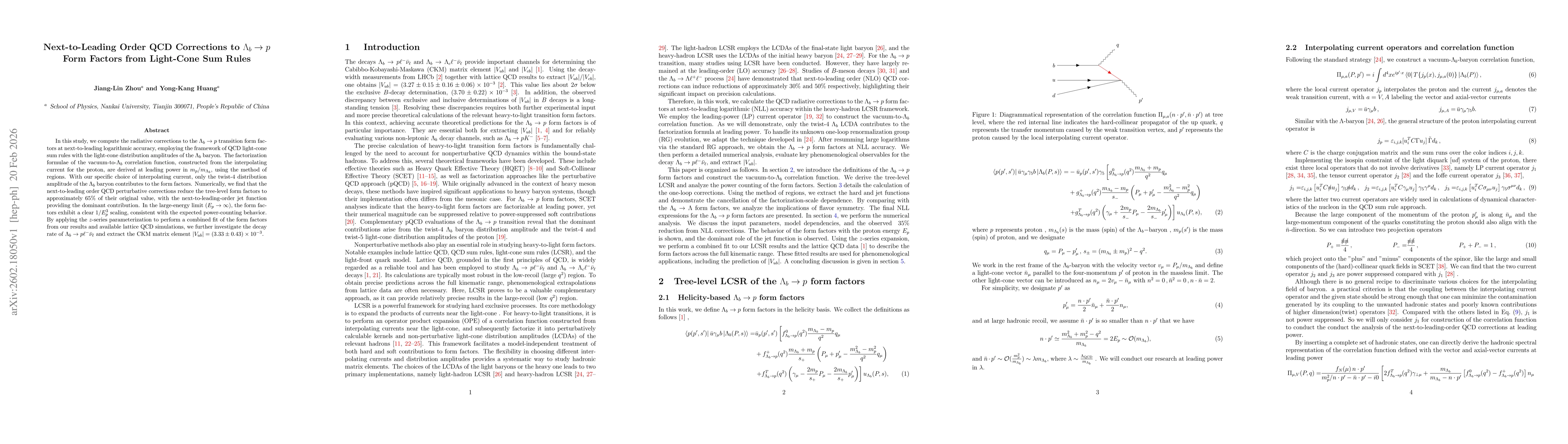 Thumbnail for Next-to-Leading Order QCD Corrections to $Λ_b \to p $ Form Factors from Light-Cone Sum Rules