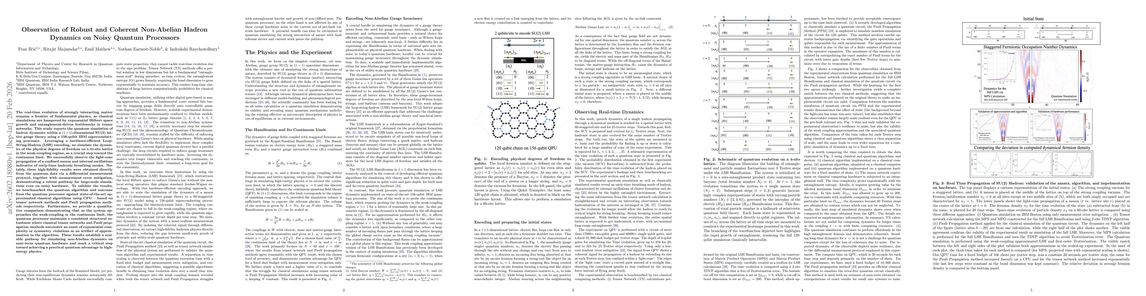 Thumbnail for Observation of Robust and Coherent Non-Abelian Hadron Dynamics on Noisy Quantum Processors