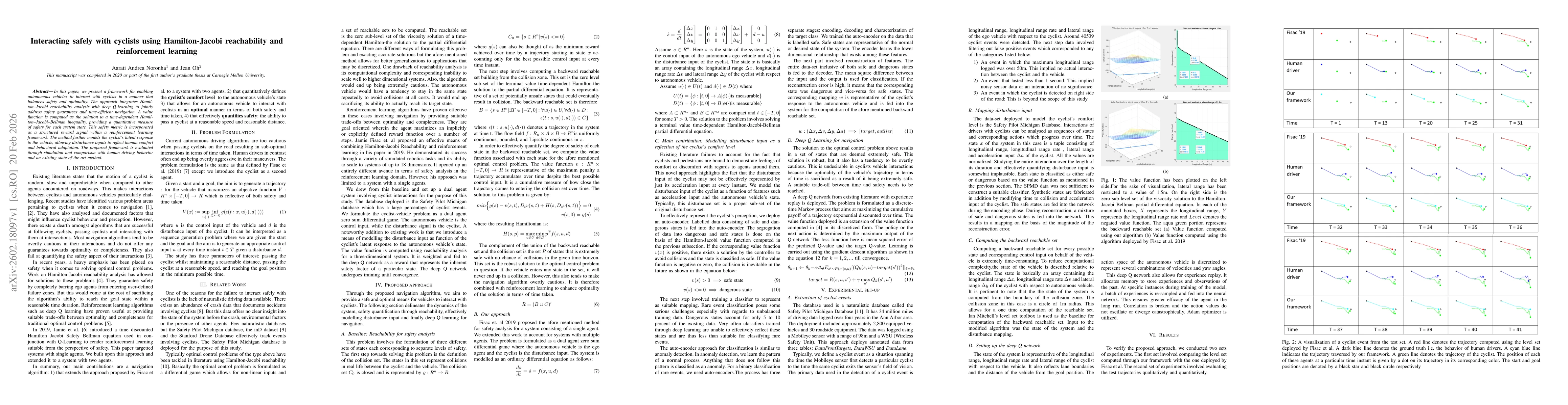 Thumbnail for Interacting safely with cyclists using Hamilton-Jacobi reachability and reinforcement learning