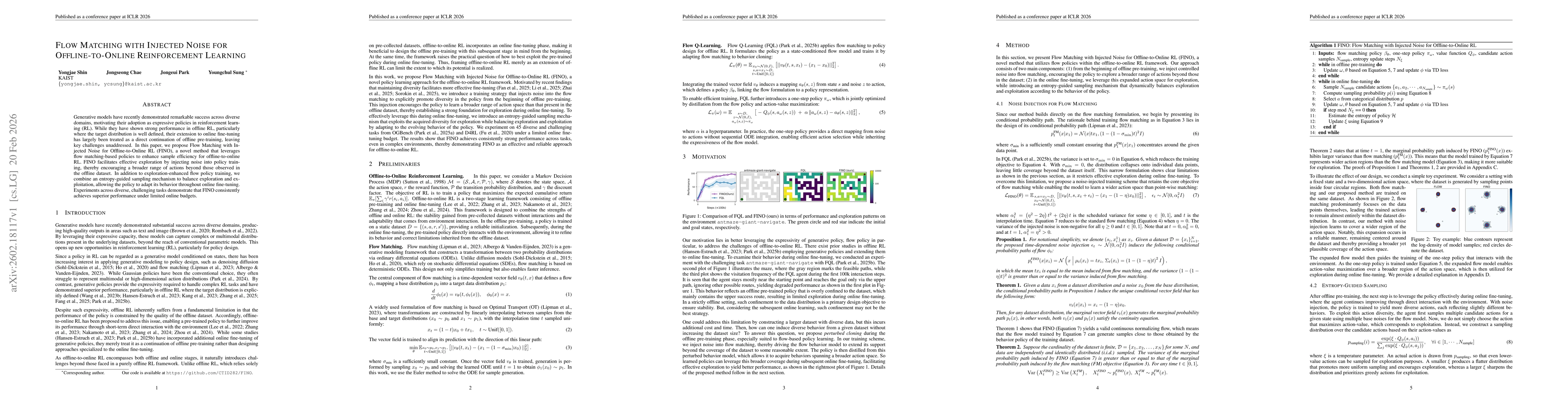Thumbnail for Flow Matching with Injected Noise for Offline-to-Online Reinforcement Learning