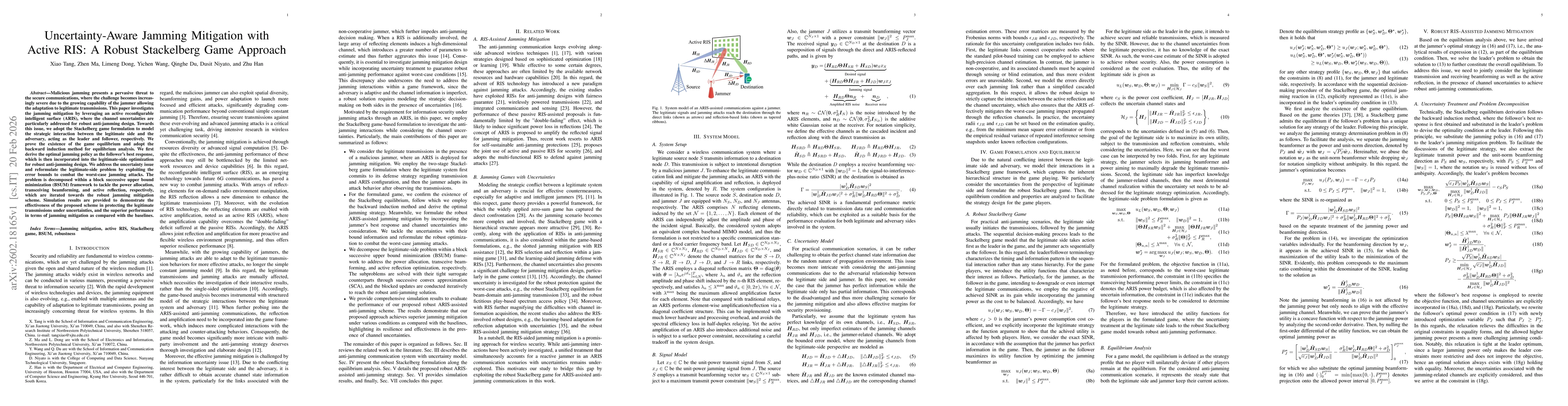 Thumbnail for Uncertainty-Aware Jamming Mitigation with Active RIS: A Robust Stackelberg Game Approach