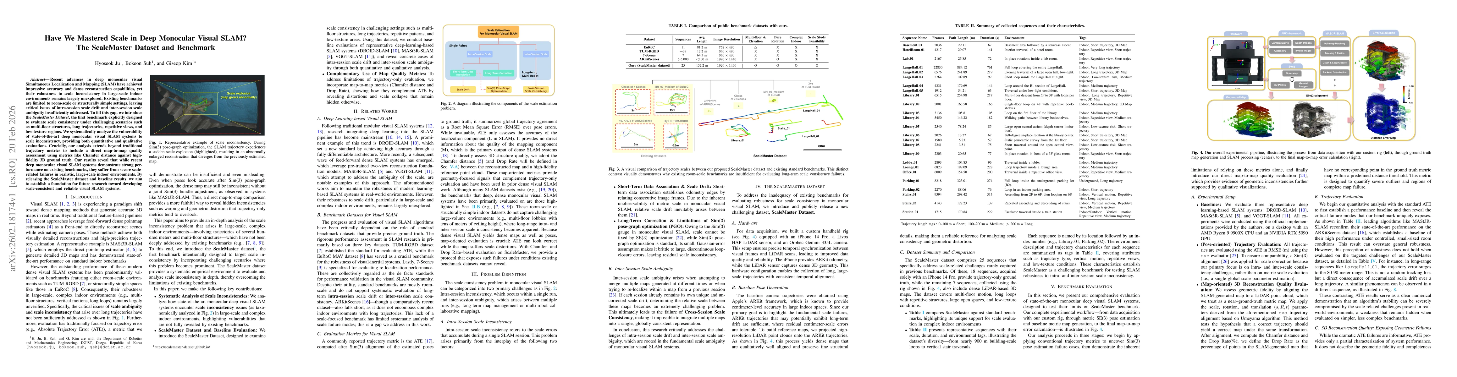 Thumbnail for Have We Mastered Scale in Deep Monocular Visual SLAM? The ScaleMaster Dataset and Benchmark