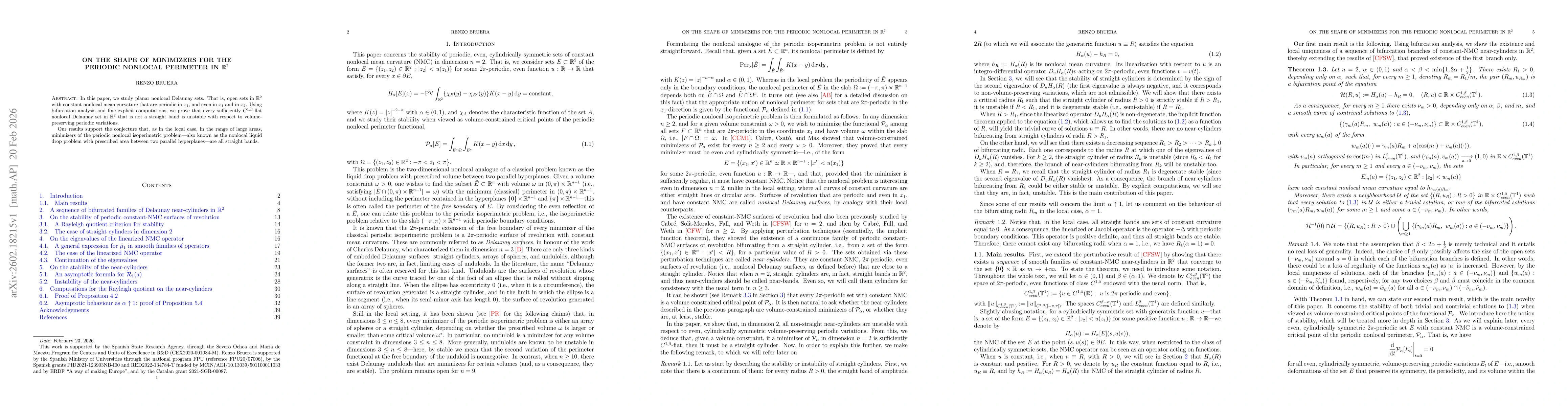 Thumbnail for On the shape of minimizers for the periodic nonlocal perimeter in $\mathbb{R}^2$