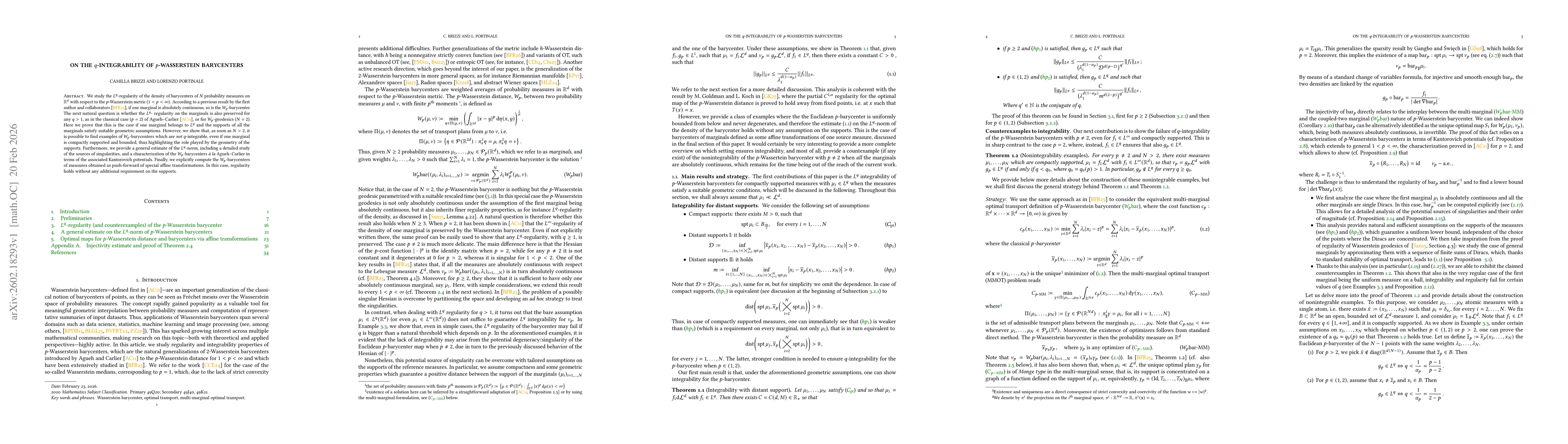 Thumbnail for On the $q$-integrability of $p$-Wasserstein barycenters