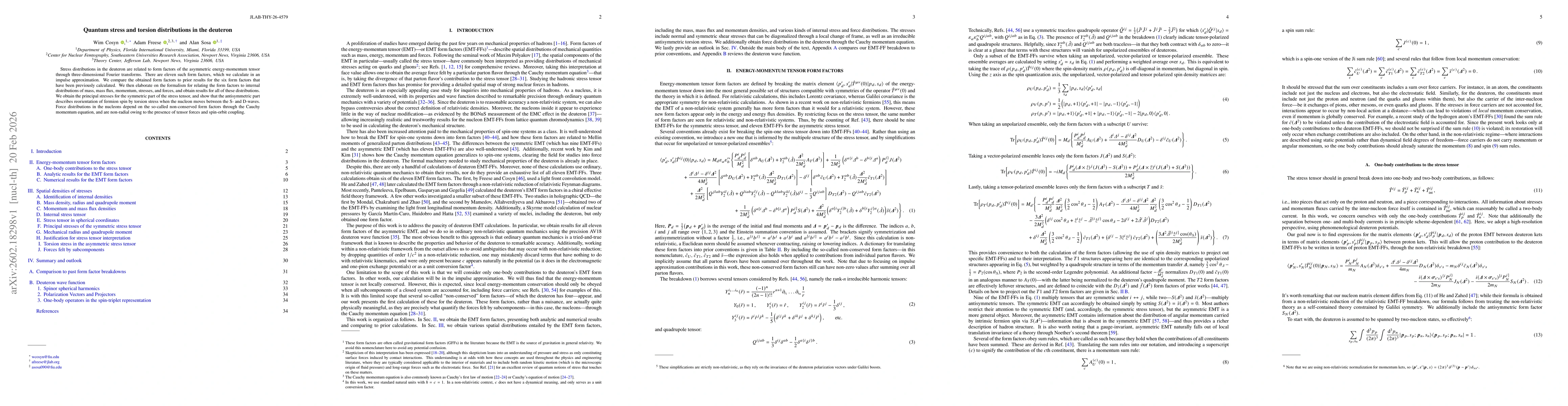 Thumbnail for Quantum stress and torsion distributions in the deuteron