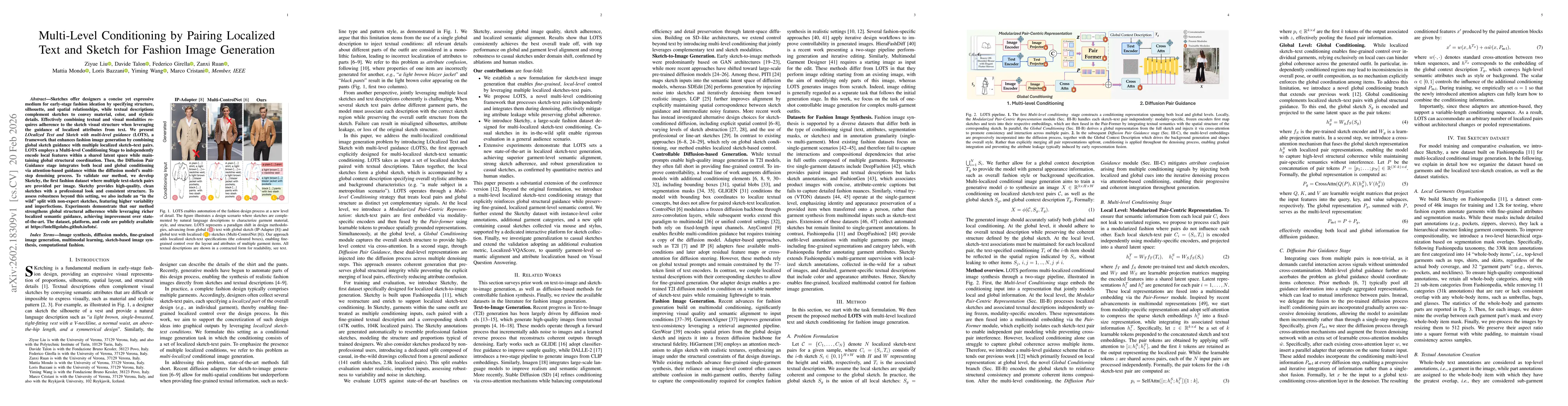 Thumbnail for Multi-Level Conditioning by Pairing Localized Text and Sketch for Fashion Image Generation