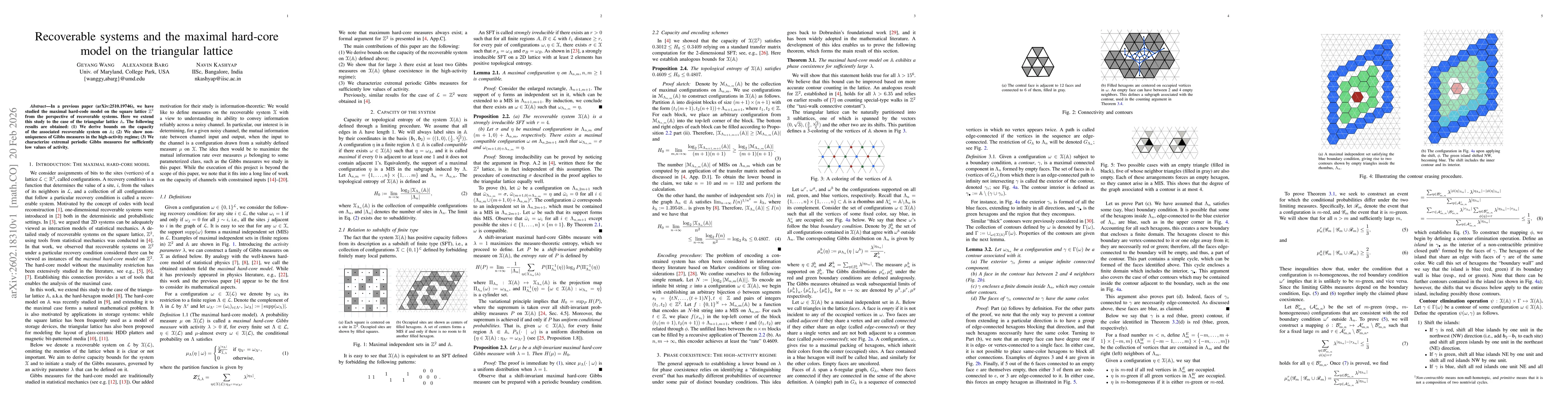 Thumbnail for Recoverable systems and the maximal hard-core model on the triangular lattice