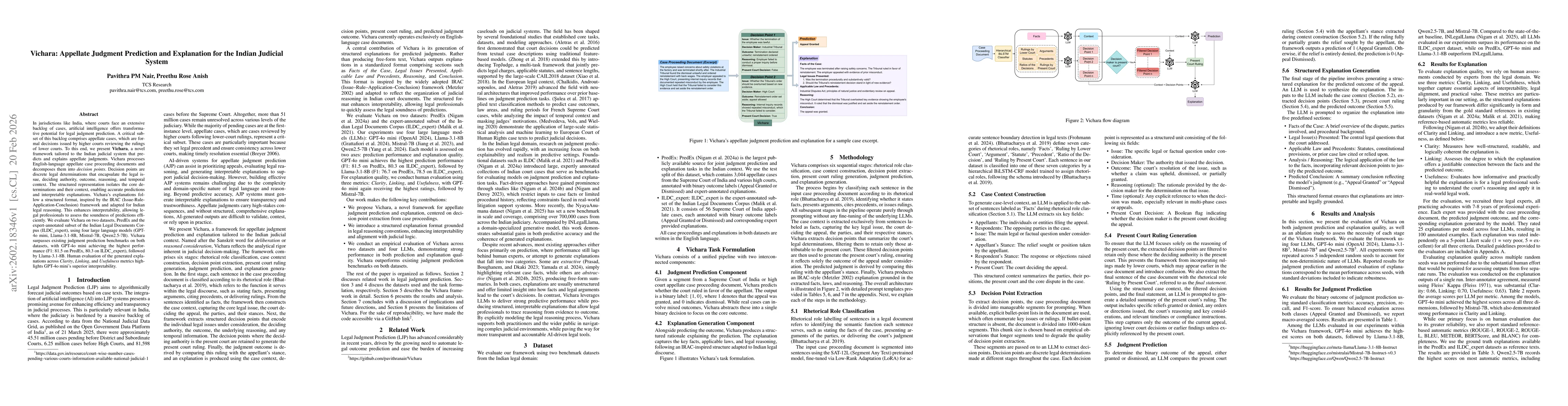 Thumbnail for Vichara: Appellate Judgment Prediction and Explanation for the Indian Judicial System