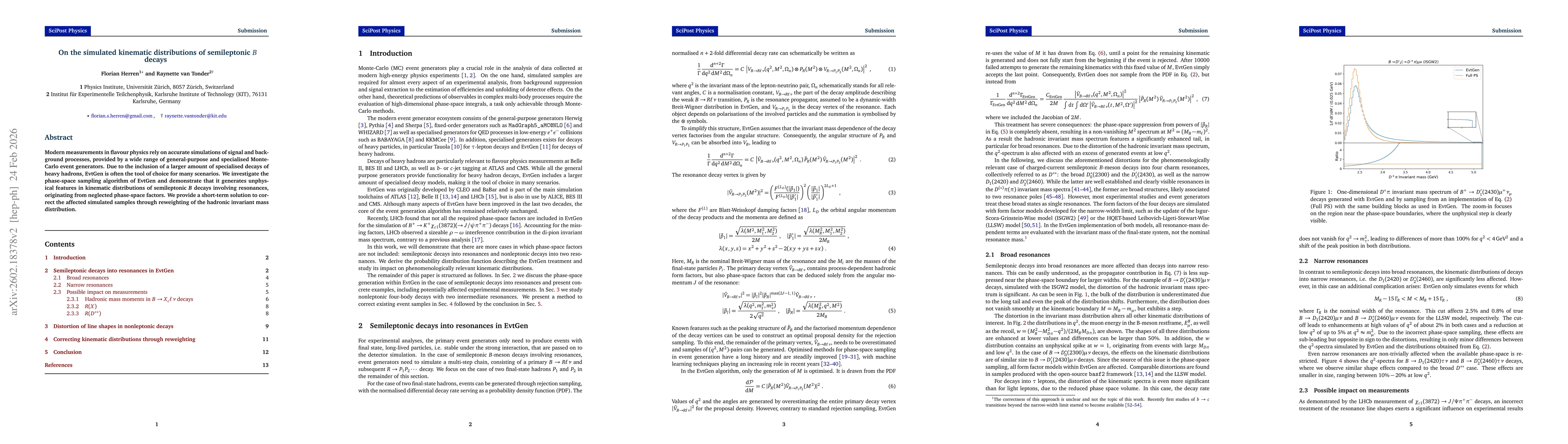 Thumbnail for On the simulated kinematic distributions of semileptonic $B$ decays