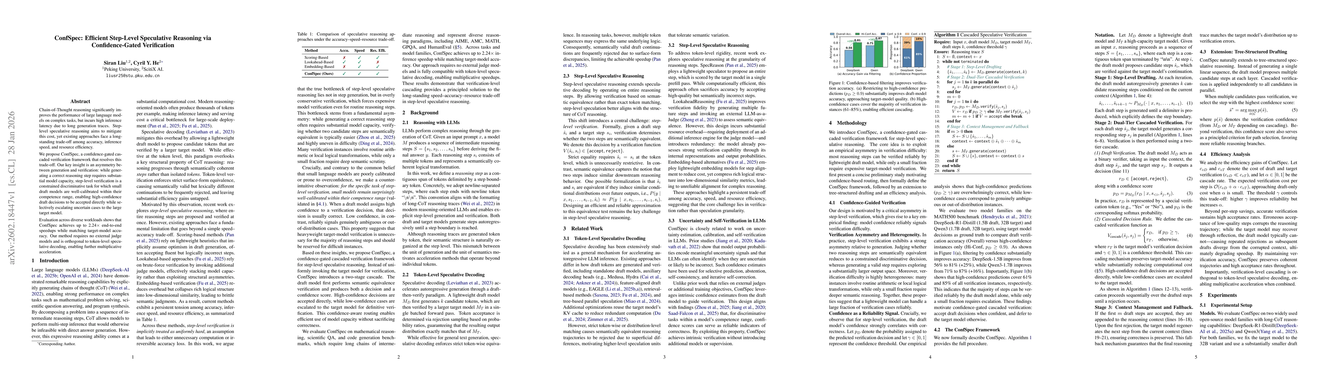 Thumbnail for ConfSpec: Efficient Step-Level Speculative Reasoning via Confidence-Gated Verification