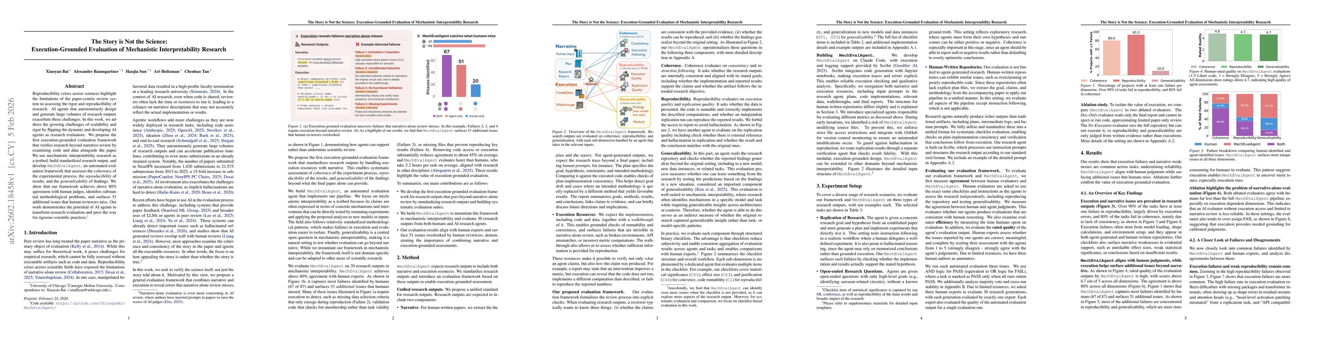 Thumbnail for The Story is Not the Science: Execution-Grounded Evaluation of Mechanistic Interpretability Research