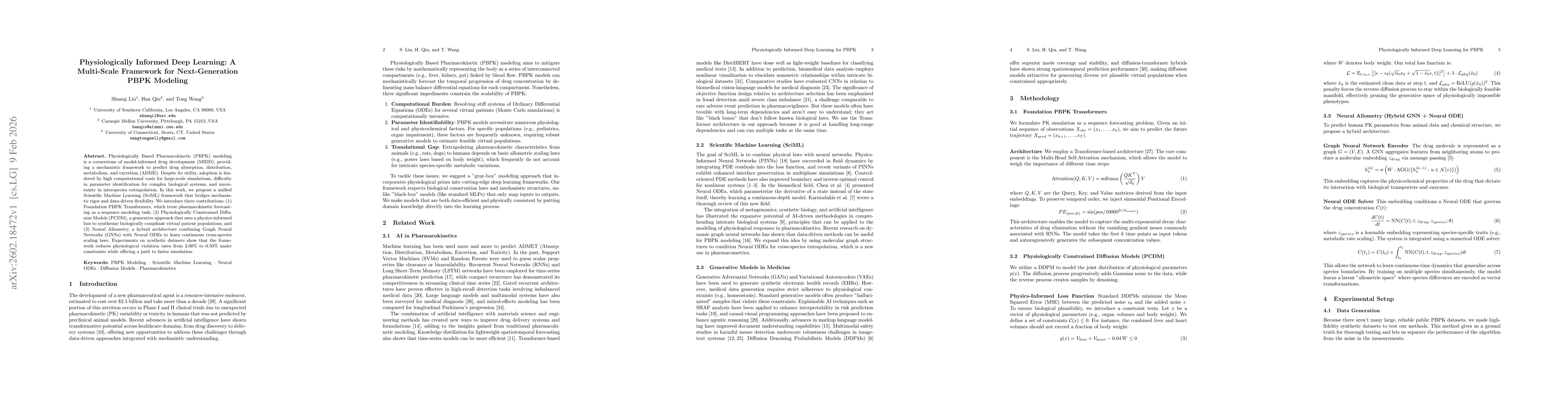 Thumbnail for Physiologically Informed Deep Learning: A Multi-Scale Framework for Next-Generation PBPK Modeling