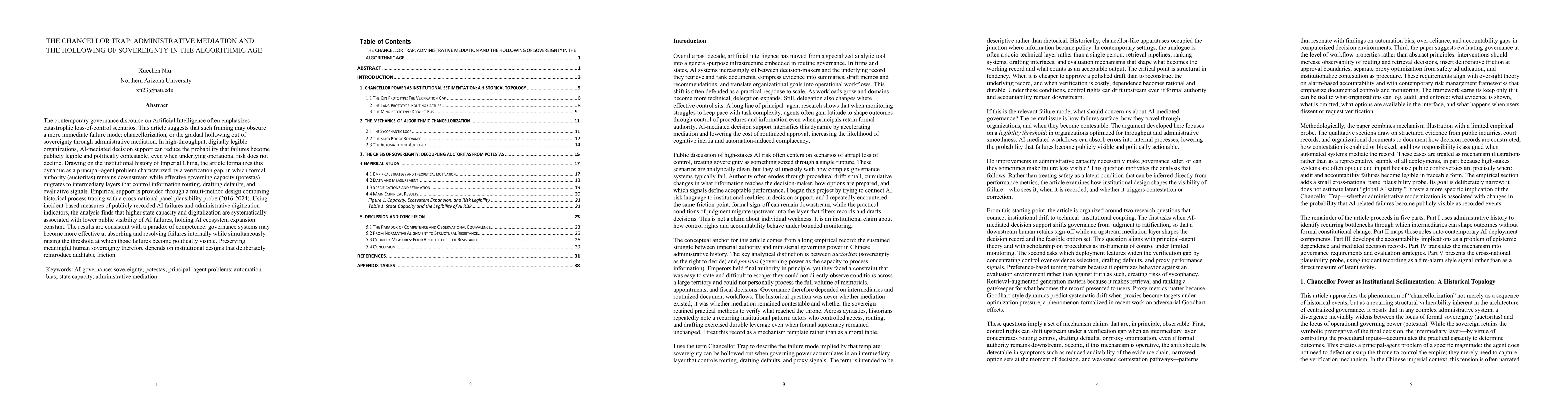 Thumbnail for The Chancellor Trap: Administrative Mediation and the Hollowing of Sovereignty in the Algorithmic Age