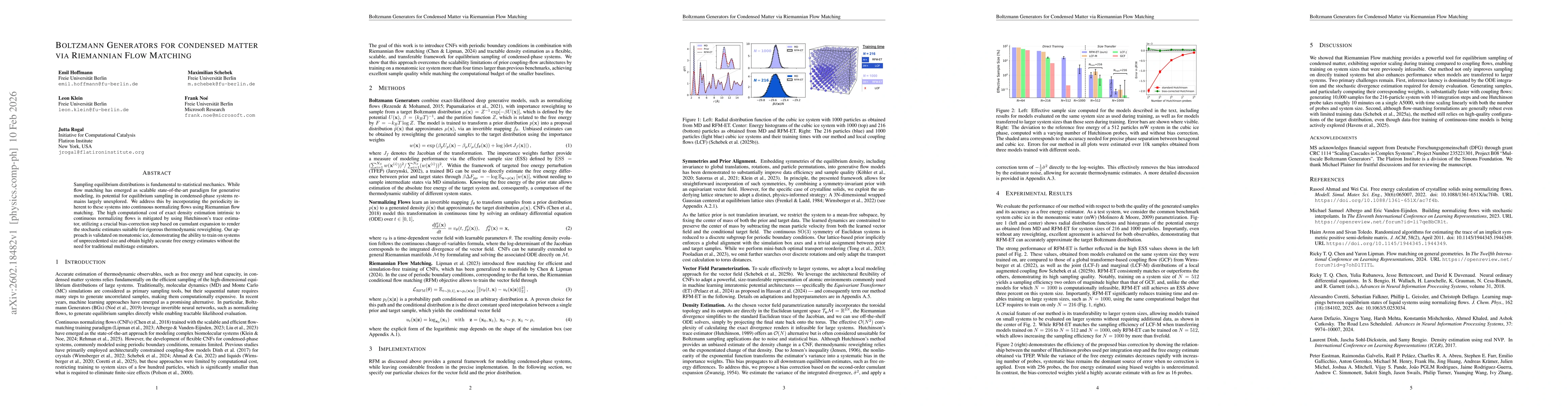 Thumbnail for Boltzmann Generators for Condensed Matter via Riemannian Flow Matching
