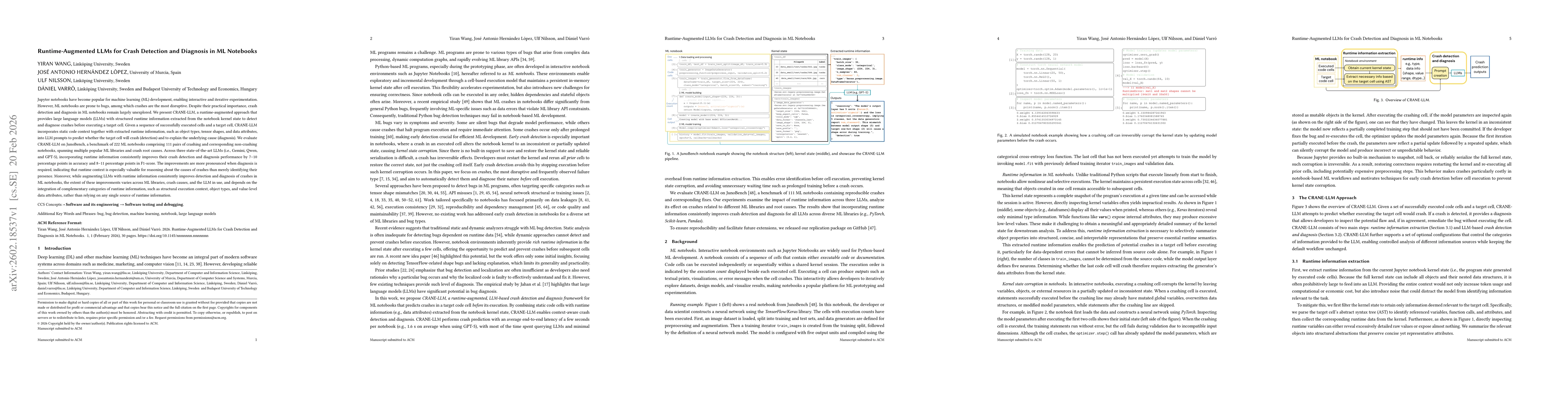 Thumbnail for Runtime-Augmented LLMs for Crash Detection and Diagnosis in ML Notebooks