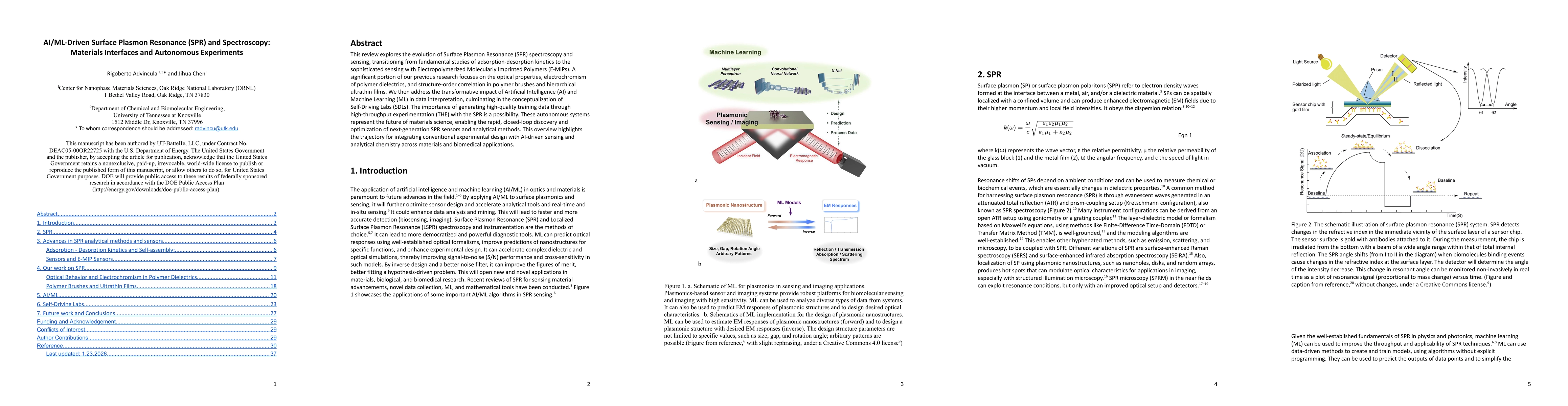 Thumbnail for AI/ML-Driven Surface Plasmon Resonance (SPR) and Spectroscopy: Materials Interfaces and Autonomous Experiments