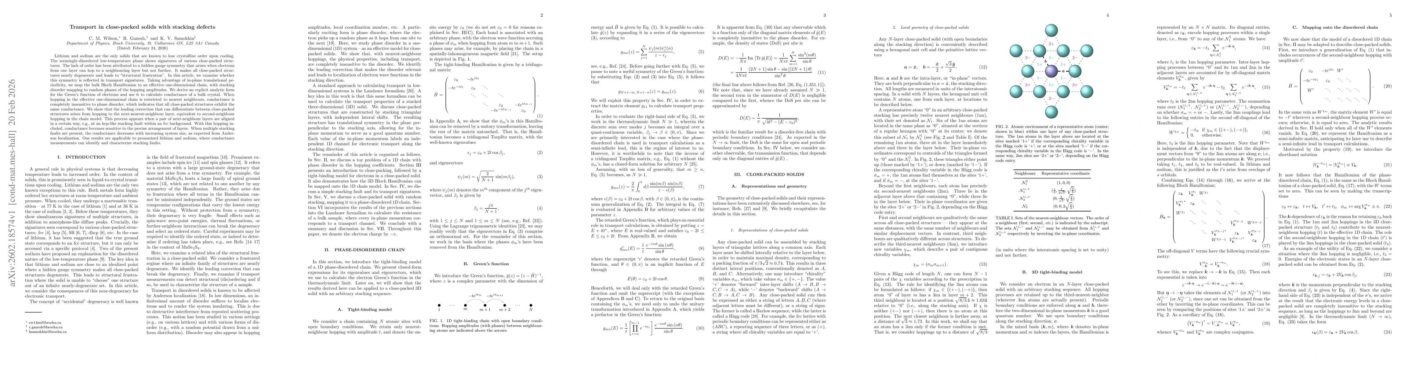 Thumbnail for Transport in close-packed solids with stacking defects