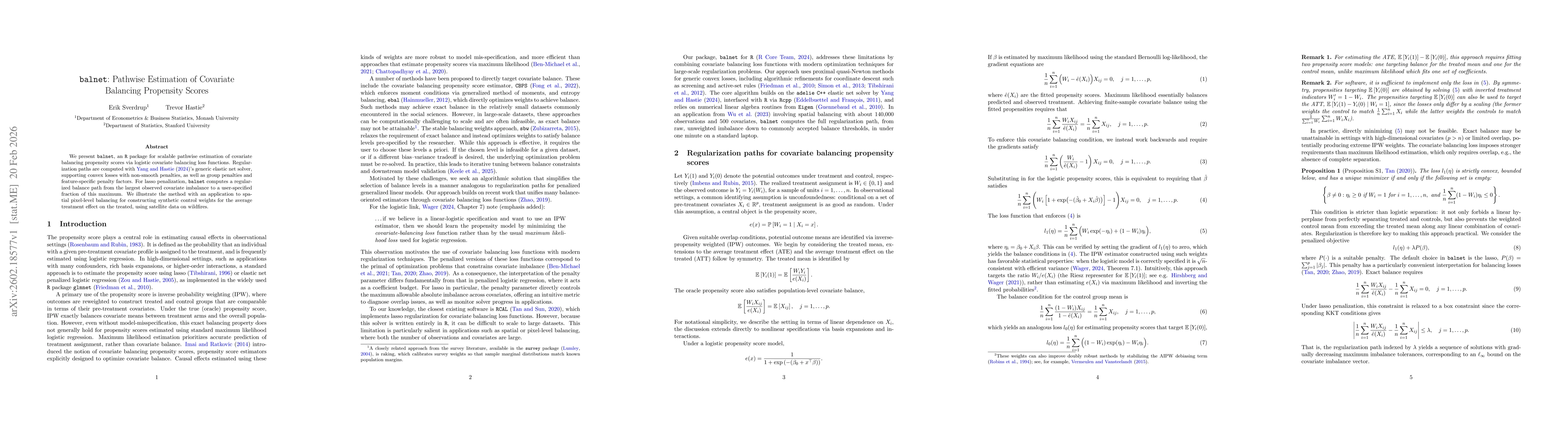 Thumbnail for balnet: Pathwise Estimation of Covariate Balancing Propensity Scores