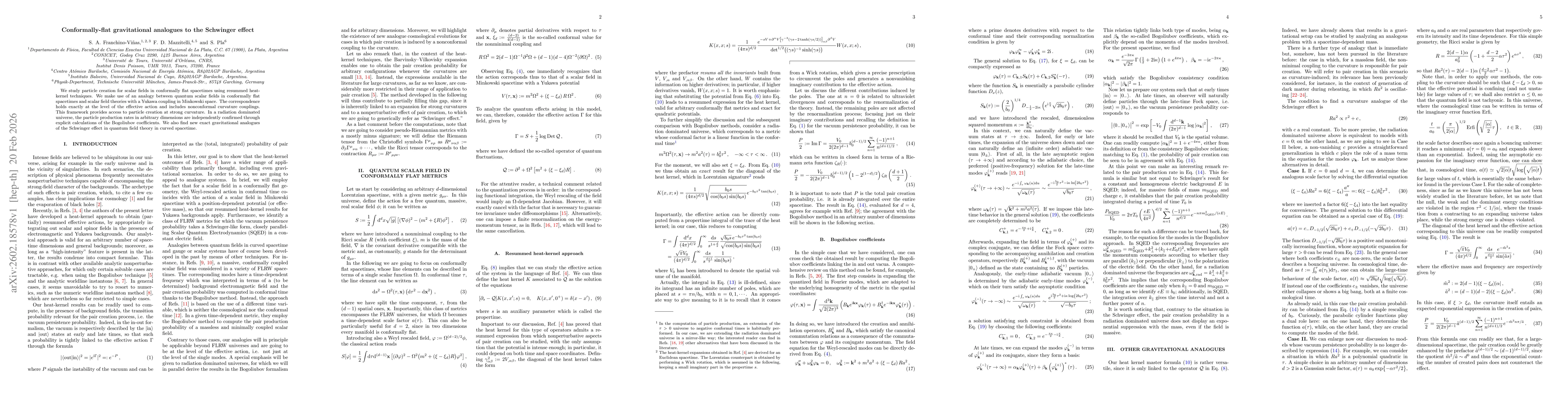 Thumbnail for Conformally-flat gravitational analogues to the Schwinger effect