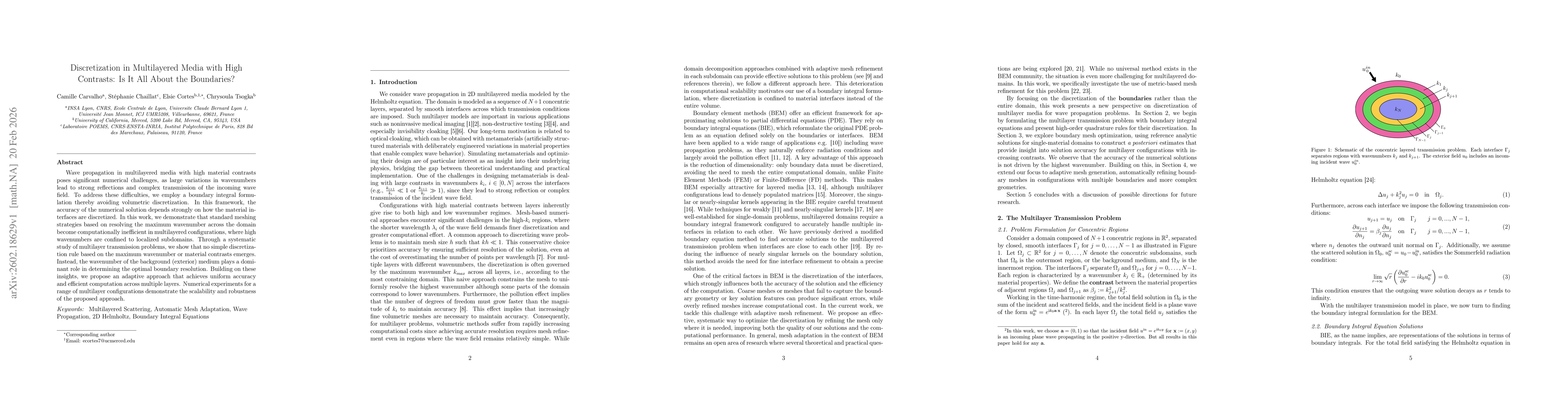 Thumbnail for Discretization in Multilayered Media with High Contrasts: Is It All About the Boundaries?