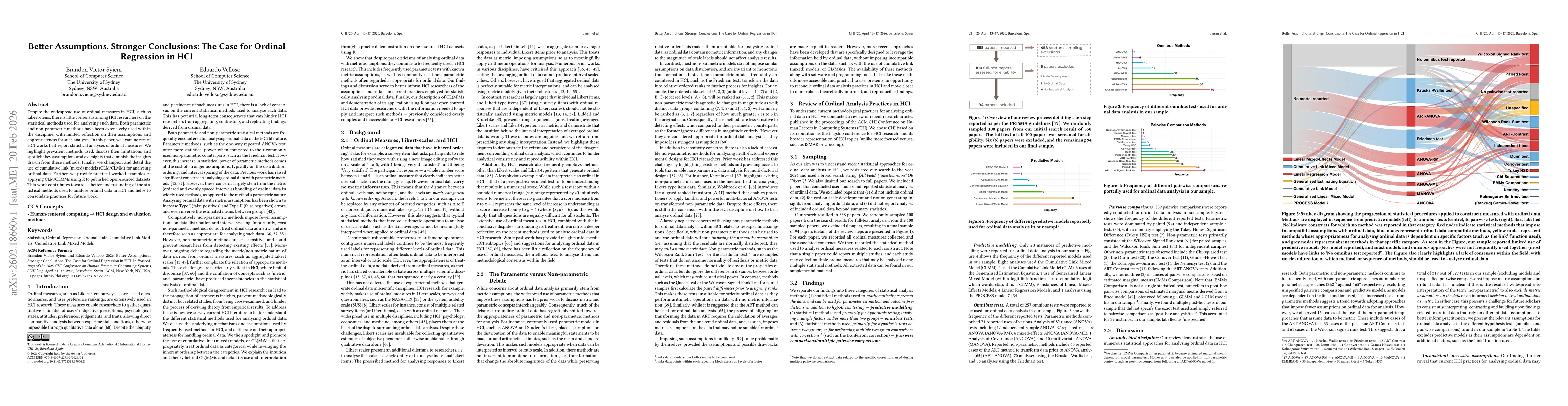 Thumbnail for Better Assumptions, Stronger Conclusions: The Case for Ordinal Regression in HCI