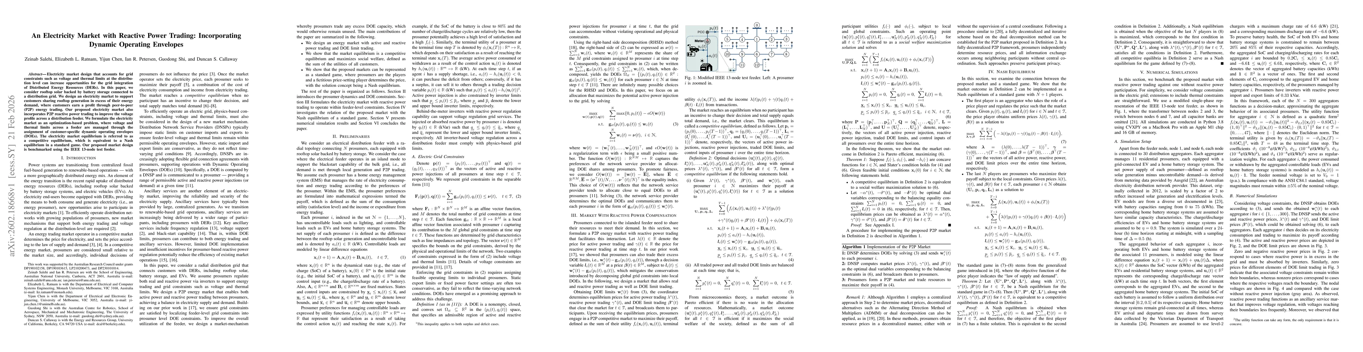 Thumbnail for An Electricity Market with Reactive Power Trading: Incorporating Dynamic Operating Envelopes