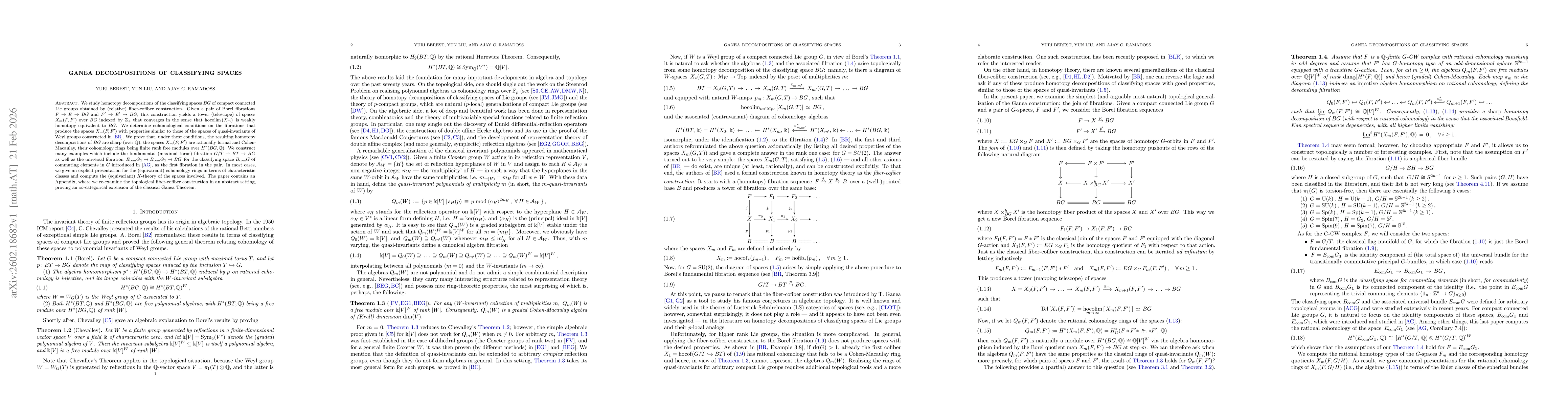 Thumbnail for Ganea decompositions of classifying spaces