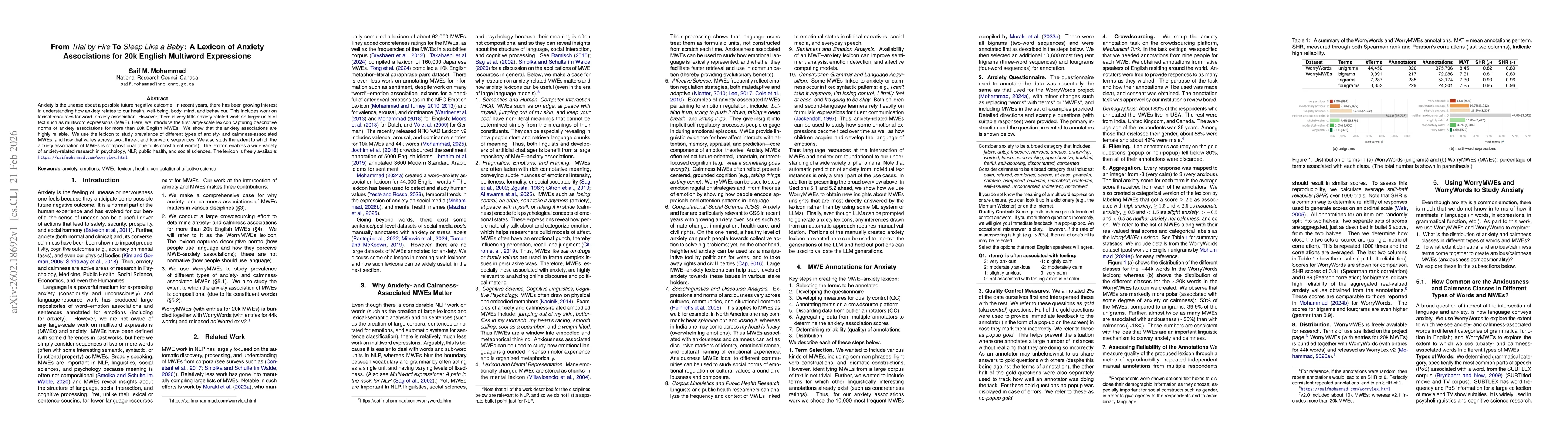 Thumbnail for From Trial by Fire To Sleep Like a Baby: A Lexicon of Anxiety Associations for 20k English Multiword Expressions