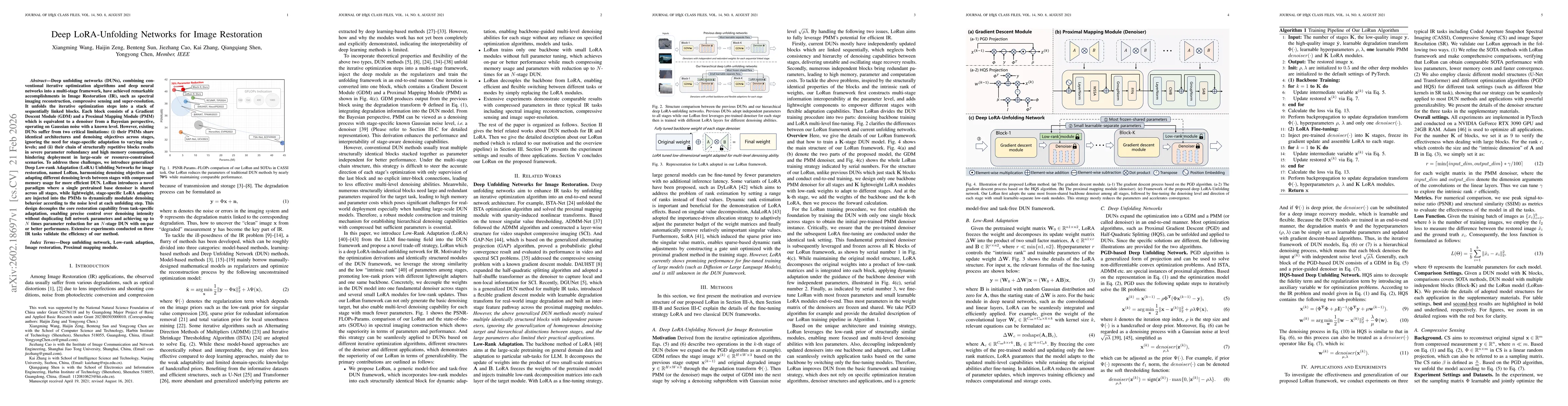 Thumbnail for Deep LoRA-Unfolding Networks for Image Restoration