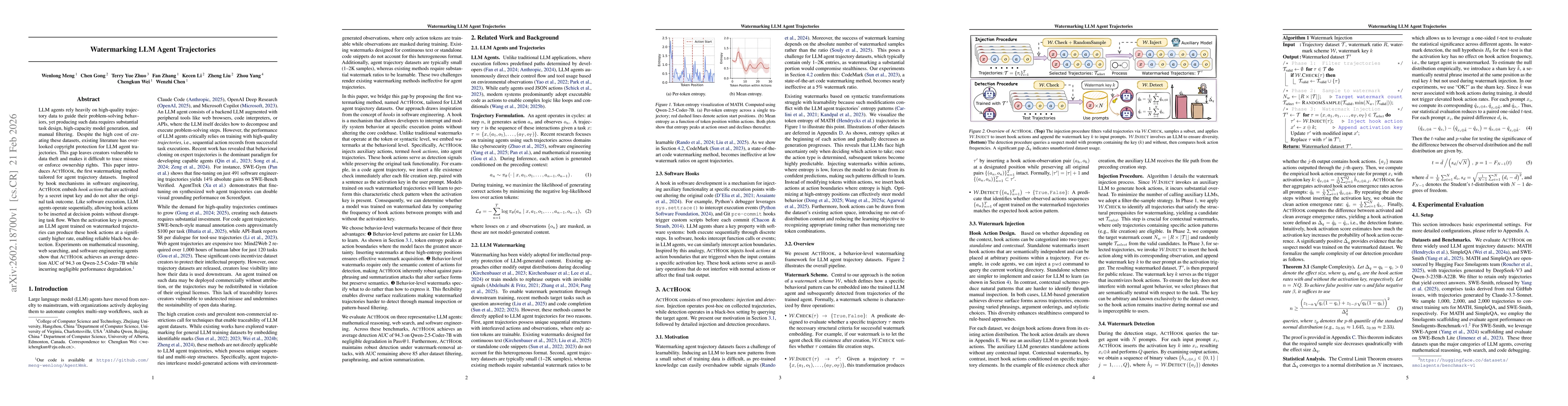 Thumbnail for Watermarking LLM Agent Trajectories