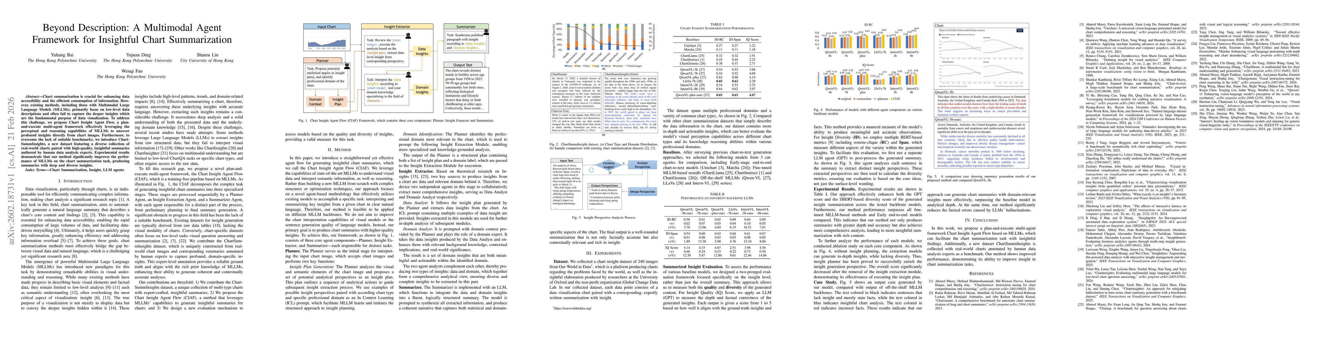 Thumbnail for Beyond Description: A Multimodal Agent Framework for Insightful Chart Summarization