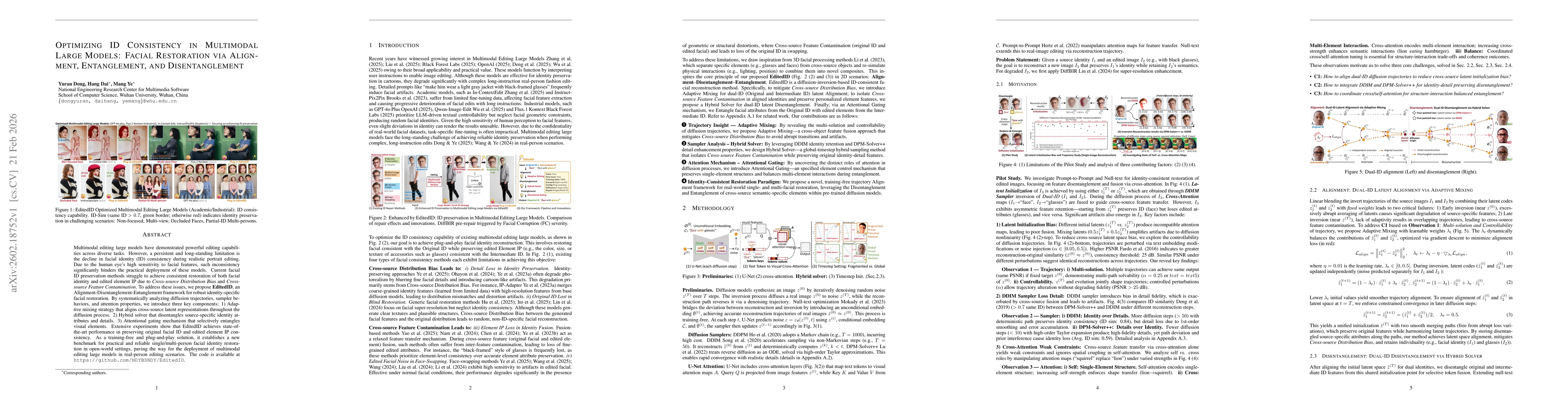 Thumbnail for Optimizing ID Consistency in Multimodal Large Models: Facial Restoration via Alignment, Entanglement, and Disentanglement
