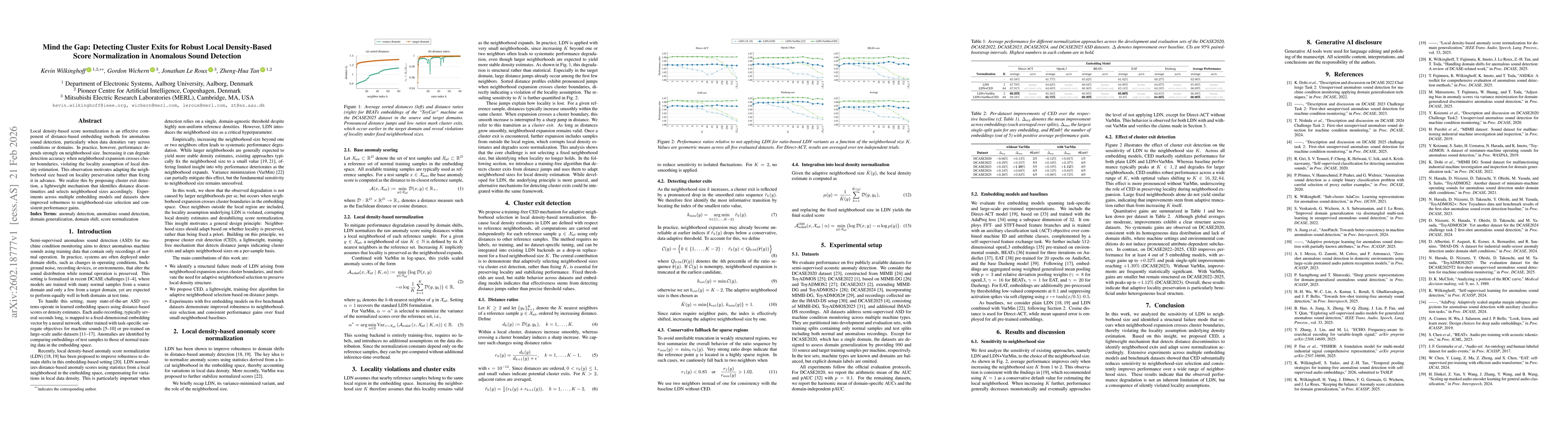 Thumbnail for Mind the Gap: Detecting Cluster Exits for Robust Local Density-Based Score Normalization in Anomalous Sound Detection