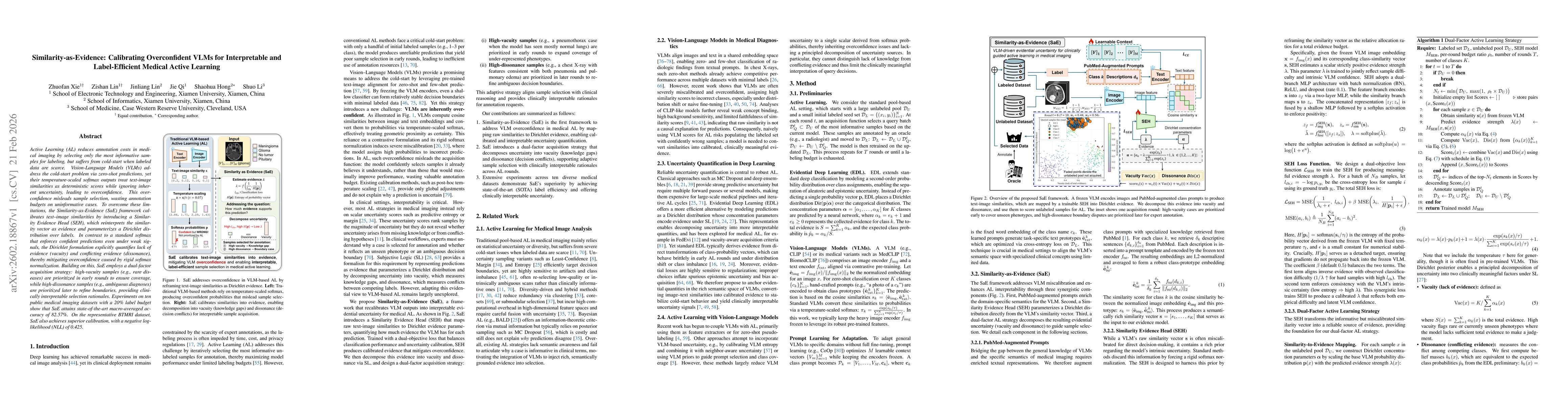 Thumbnail for Similarity-as-Evidence: Calibrating Overconfident VLMs for Interpretable and Label-Efficient Medical Active Learning