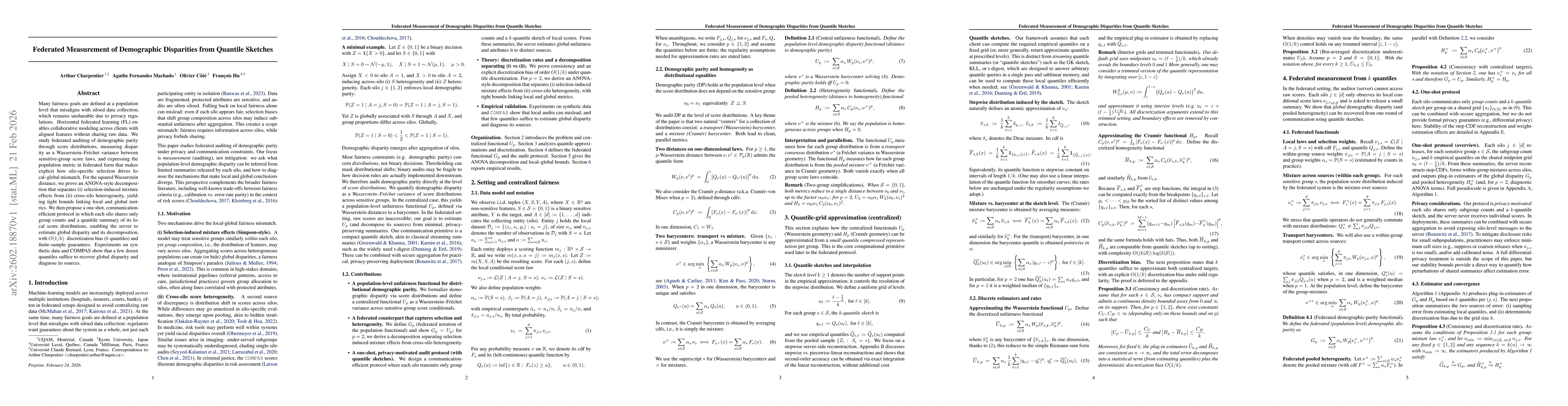 Thumbnail for Federated Measurement of Demographic Disparities from Quantile Sketches