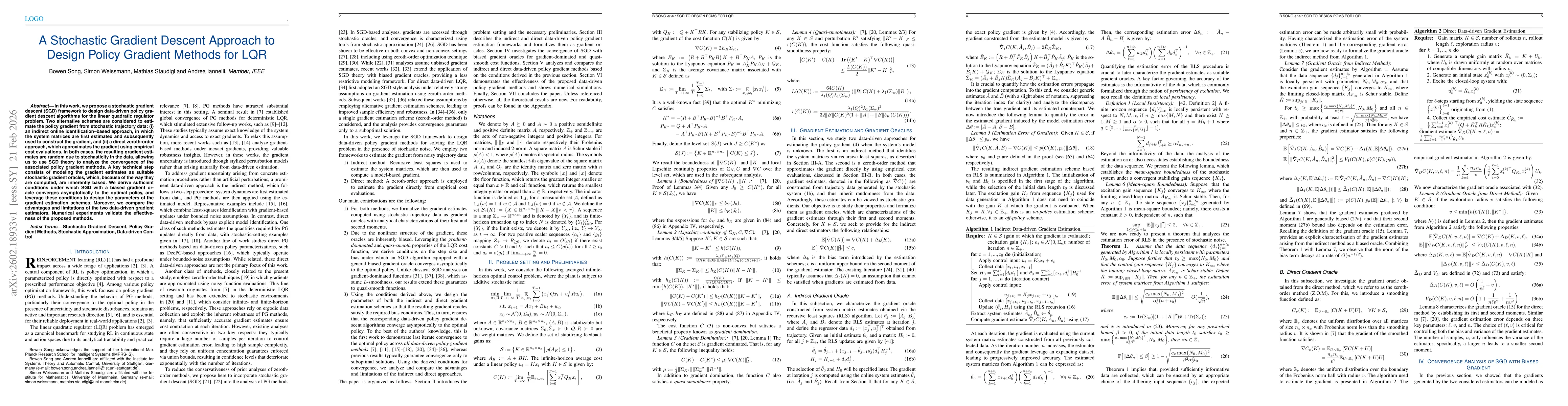 Thumbnail for A Stochastic Gradient Descent Approach to Design Policy Gradient Methods for LQR