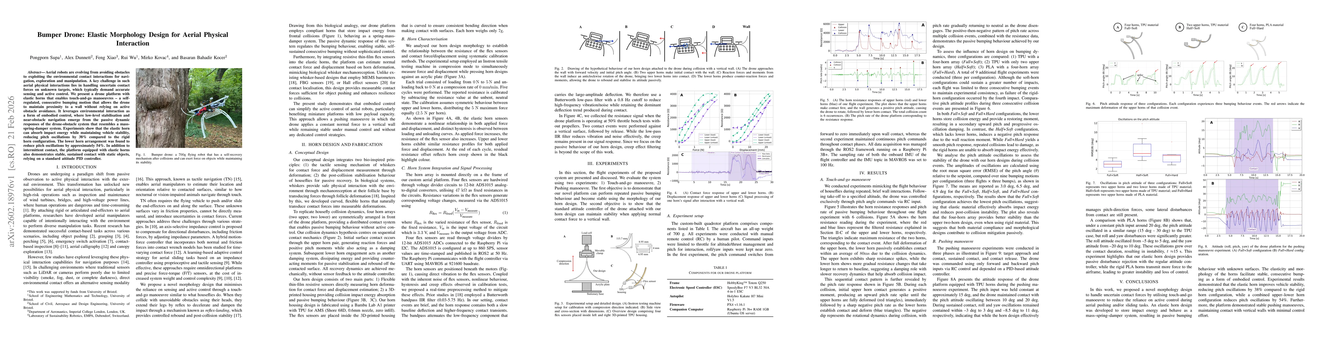 Thumbnail for Bumper Drone: Elastic Morphology Design for Aerial Physical Interaction