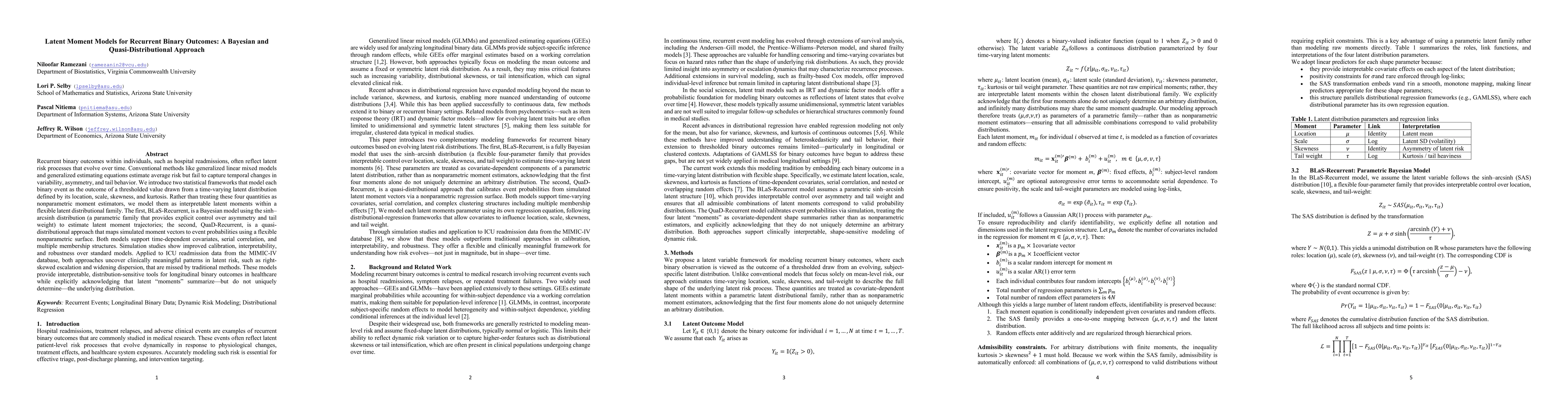 Thumbnail for Latent Moment Models for Recurrent Binary Outcomes: A Bayesian and Quasi-Distributional Approach