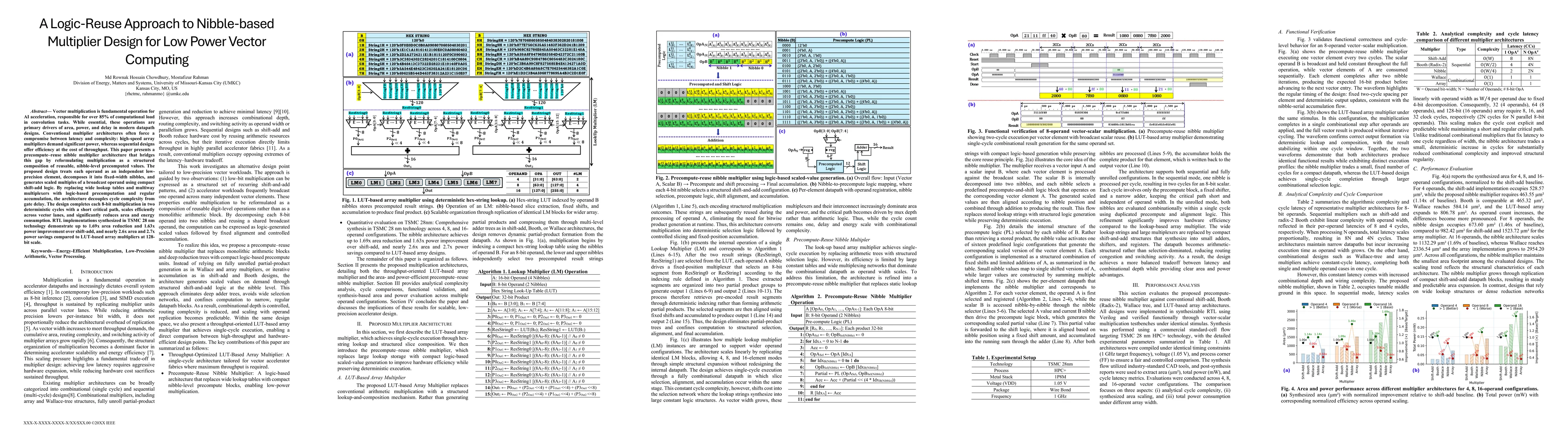 Thumbnail for A Logic-Reuse Approach to Nibble-based Multiplier Design for Low Power Vector Computing