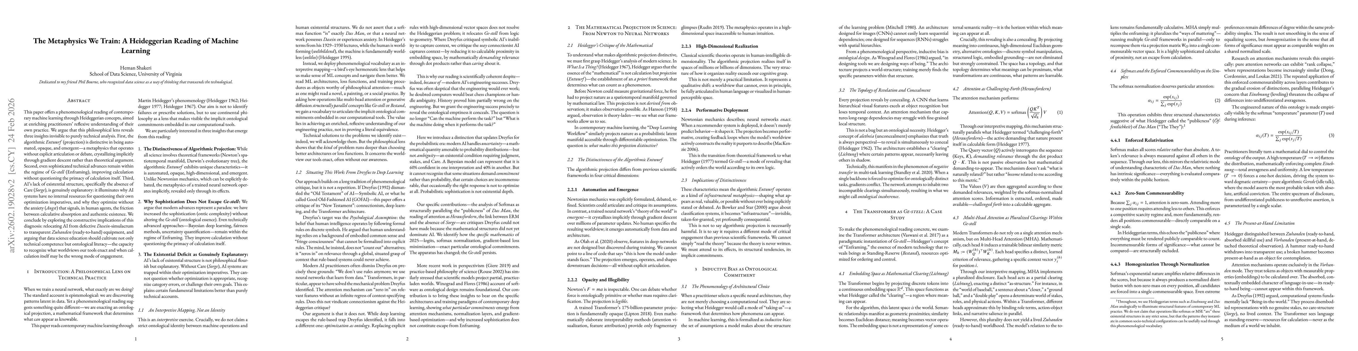 Thumbnail for The Metaphysics We Train: A Heideggerian Reading of Machine Learning