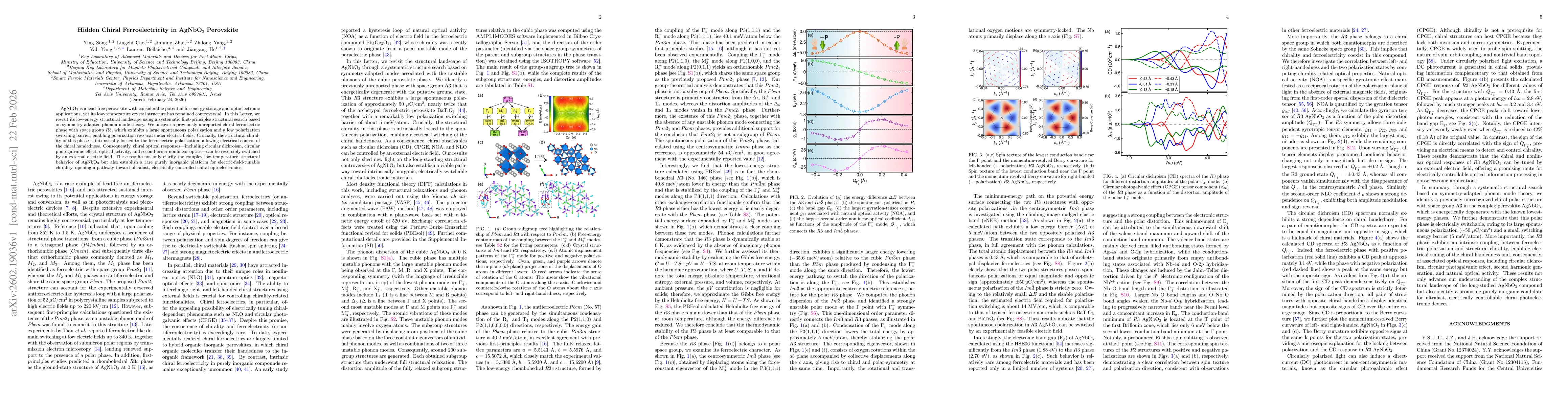 Thumbnail for Hidden Chiral Ferroelectricity in AgNbO$_3$ Perovskite