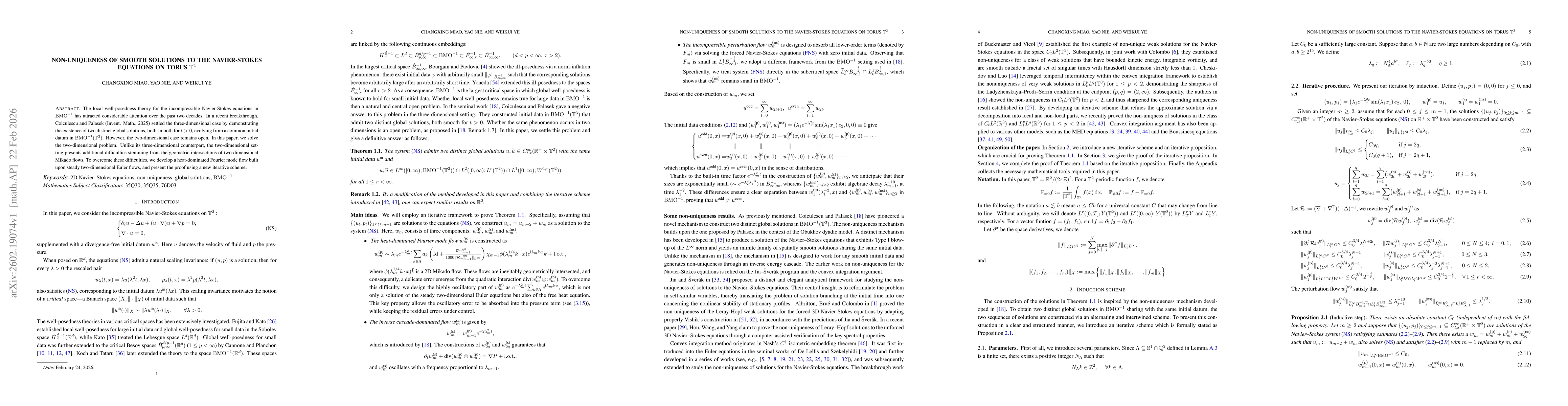 Thumbnail for Non-uniqueness of smooth solutions to the Navier-Stokes equations on torus $\TTT^2$